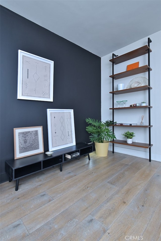 misc room with light wood-type flooring