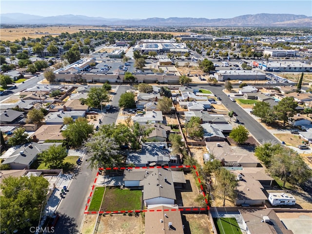 bird's eye view featuring a mountain view