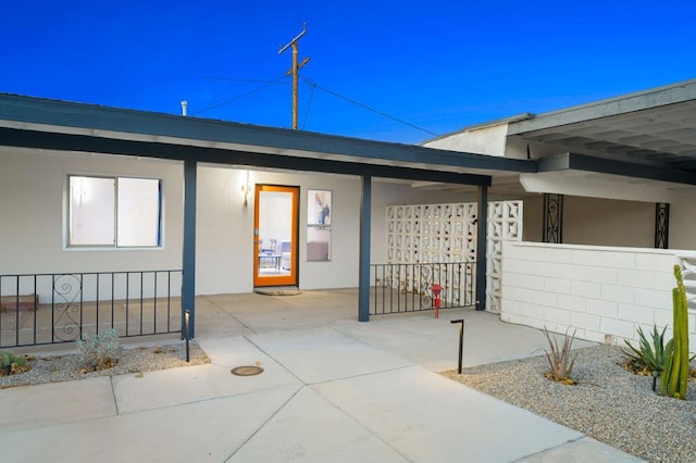 exterior space with covered porch