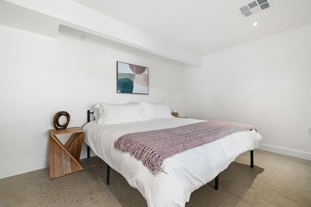 bedroom featuring carpet