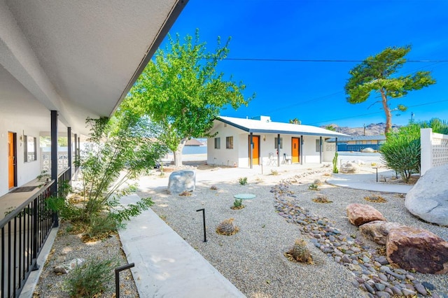 exterior space featuring covered porch