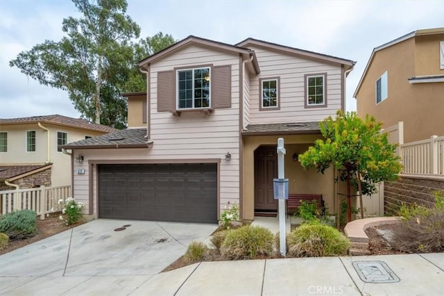 view of front of house featuring a garage