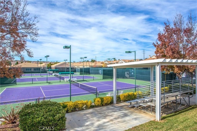 view of tennis court