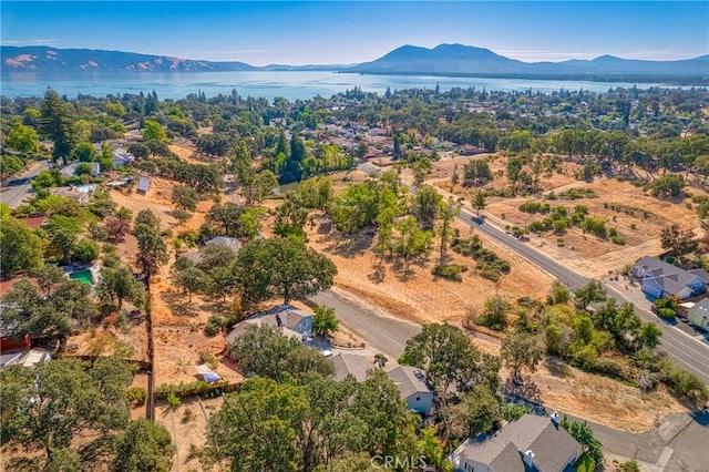 aerial view featuring a mountain view