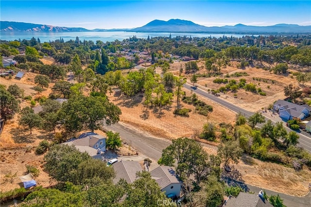 bird's eye view featuring a mountain view