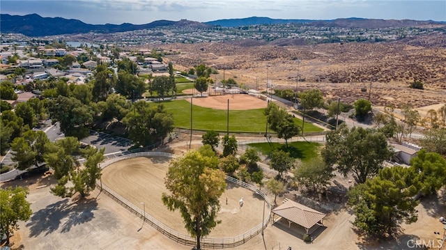 bird's eye view featuring a mountain view