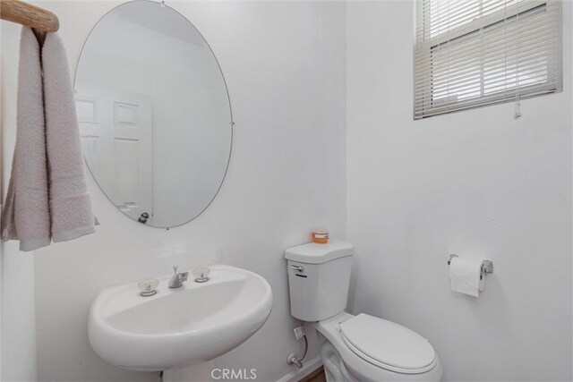 bathroom featuring sink and toilet