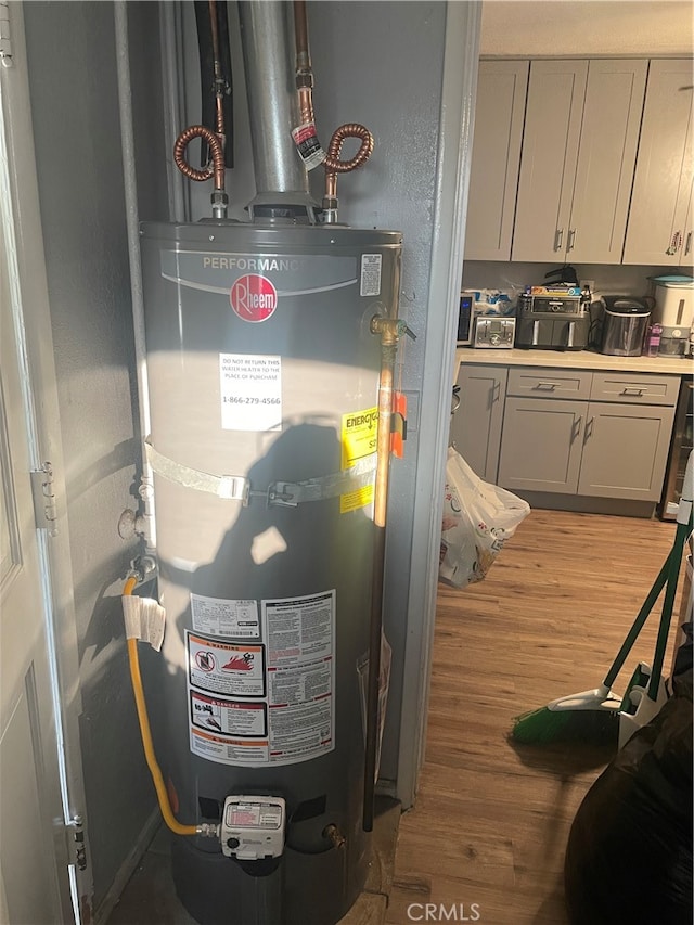 utilities featuring gas water heater