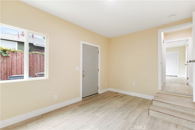 interior space featuring light hardwood / wood-style floors