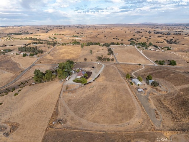 drone / aerial view with a rural view