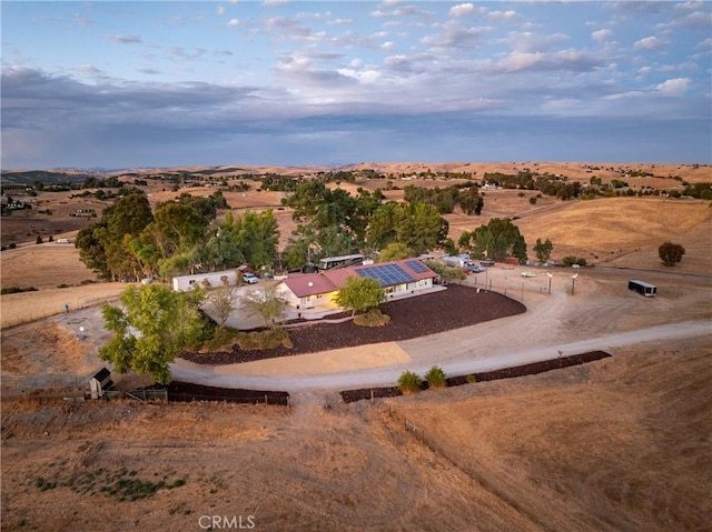 bird's eye view with a rural view