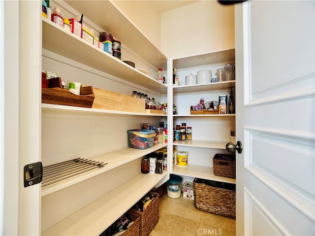 view of pantry