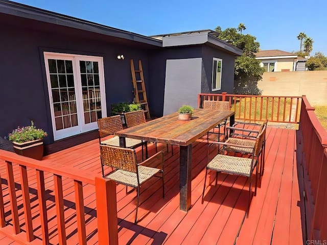 view of wooden terrace