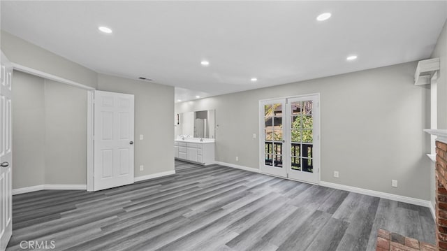 interior space featuring hardwood / wood-style floors