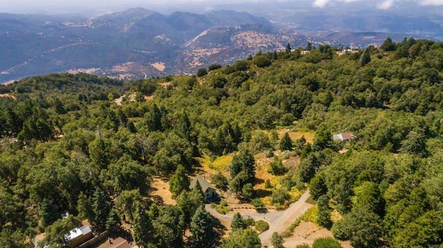 bird's eye view featuring a mountain view