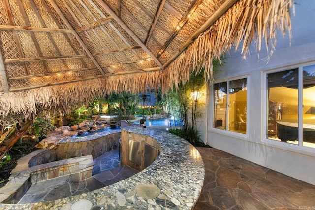 view of patio / terrace featuring a gazebo