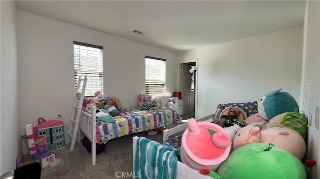 view of carpeted bedroom