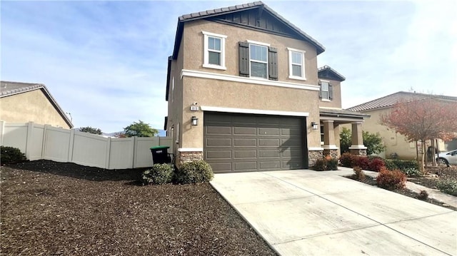 view of front of home featuring a garage