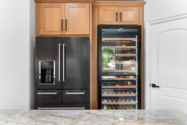 pantry featuring wine cooler