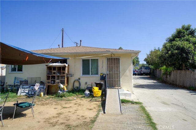 view of back of property