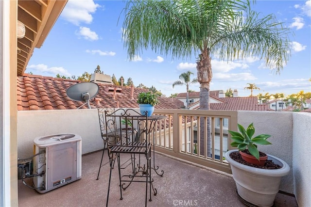 balcony with central AC