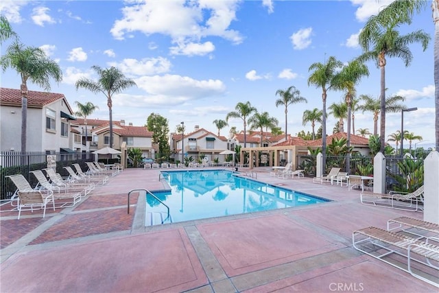 view of pool with a patio