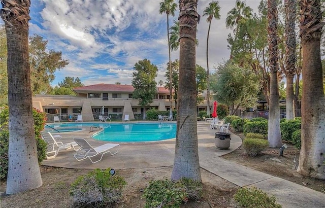 view of pool with a patio area