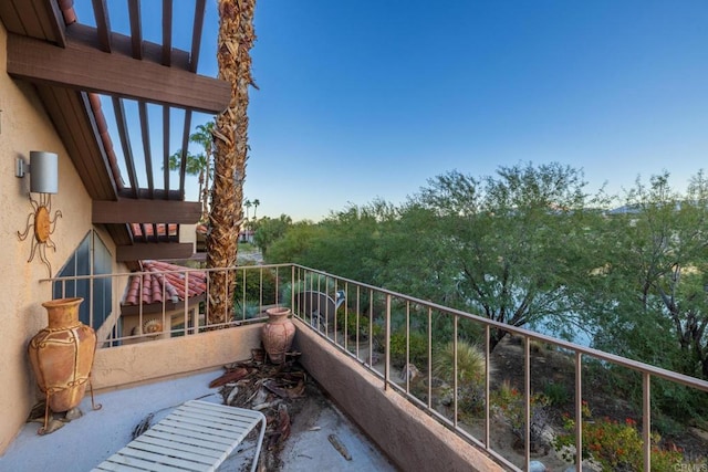 view of balcony