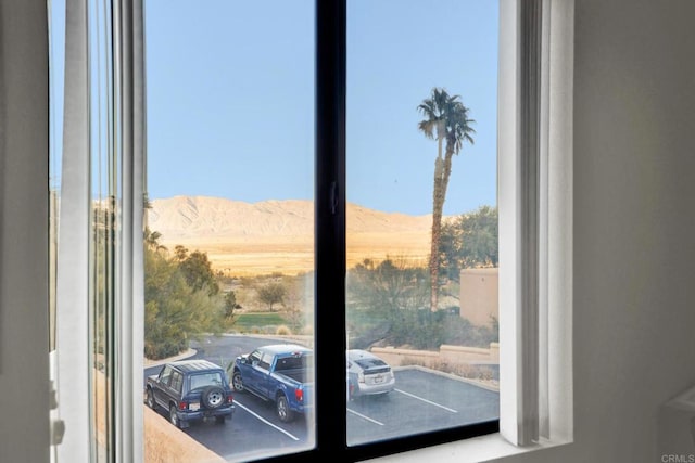 interior details with a mountain view