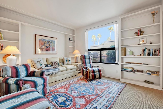 view of carpeted living room