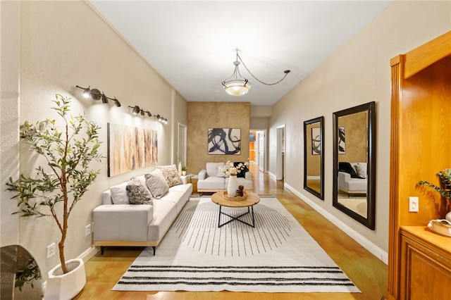 interior space with light wood-type flooring