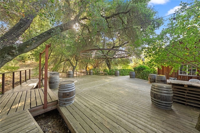 view of wooden terrace