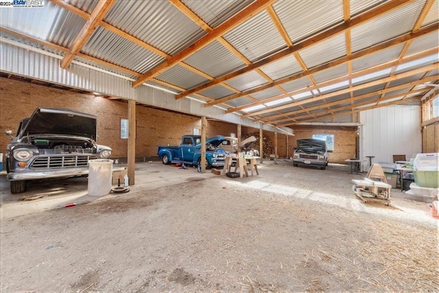 misc room featuring vaulted ceiling