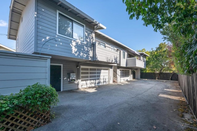 view of home's exterior featuring a garage