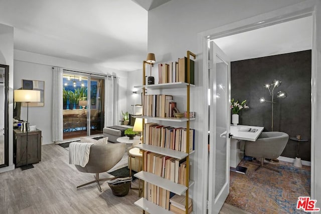 interior space featuring hardwood / wood-style flooring