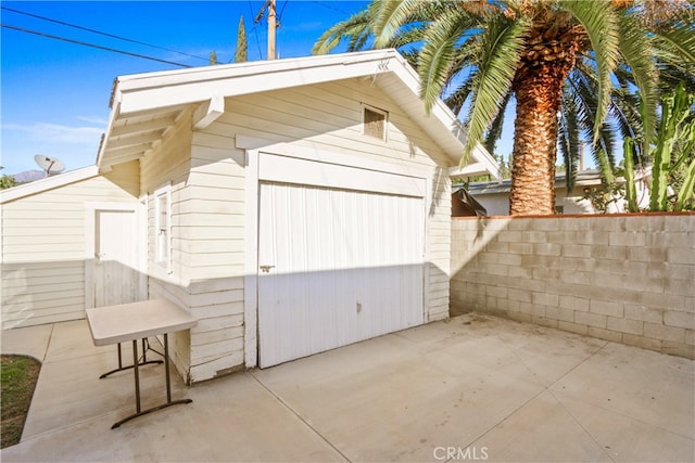 view of home's exterior featuring a patio area