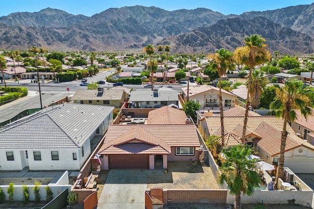 bird's eye view featuring a mountain view