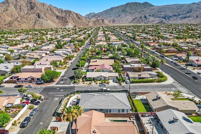 bird's eye view featuring a mountain view