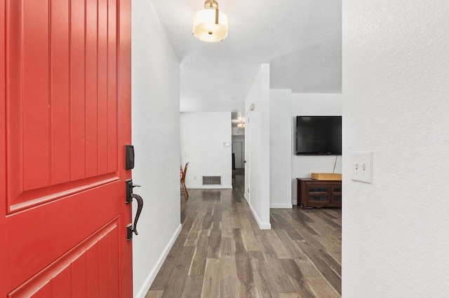 foyer with hardwood / wood-style floors