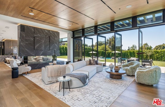 sunroom / solarium with wooden ceiling and plenty of natural light