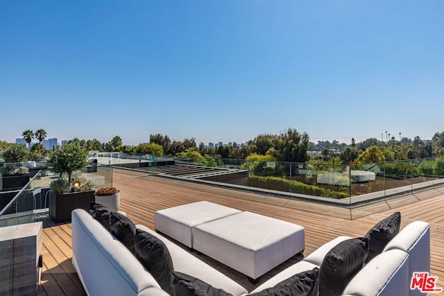 deck with outdoor lounge area