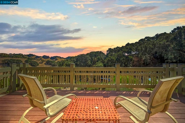 view of deck at dusk