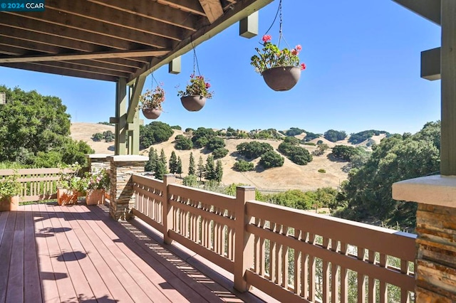 deck with a pergola