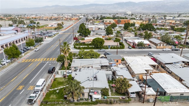 bird's eye view featuring a mountain view