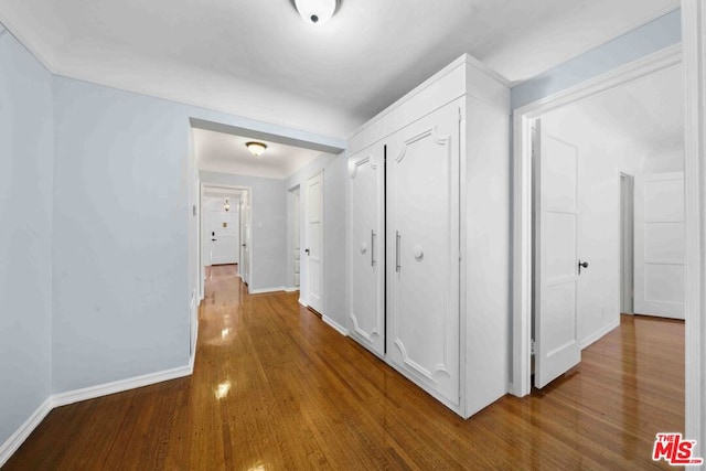 hall featuring hardwood / wood-style flooring