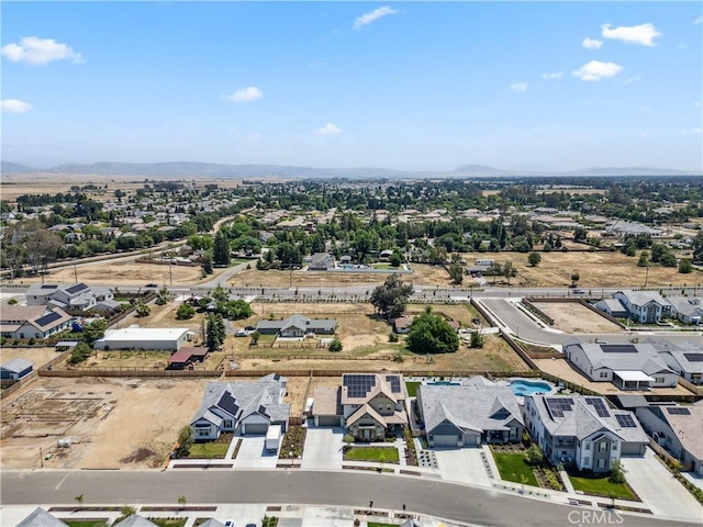 bird's eye view featuring a mountain view