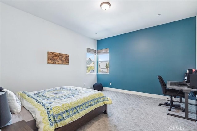 bedroom with carpet floors