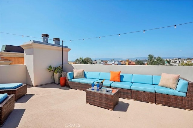 view of patio / terrace featuring an outdoor hangout area