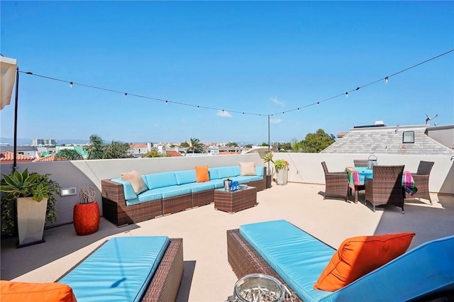 view of patio / terrace with an outdoor hangout area