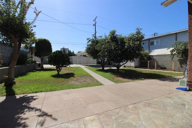 view of yard featuring a patio area